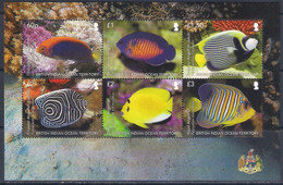 BIOT [2021] Marine Life: Angelfish - Sheetlet Of 6 Stamps (MNH) - Fishes