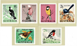 Australia 1964, 1965 Birds Set Of 6 Mint Postcards By Stamp Factory - Other & Unclassified