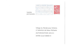 VILLAGE DU MONDE POUR ENFANTS SOEUR MICHAELA LILLE - POSTREPONSE LAMOUCHE NUMERO 0500059,VOIR LES SCANNERS - Listos Para Enviar: Respuesta/Lamouche