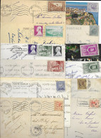 LOT DE 23 CARTES AVEC TIMBRE MONACO AVANT 1950 . TOUTES SCANNEES. - Collections, Lots & Séries