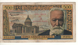 FRANCE   5 Nouveaux  Francs   P137a  Dated 30.10.1958  Victor Hugo + Pantheon In Paris - 5 NF 1959-1965 ''Victor Hugo''