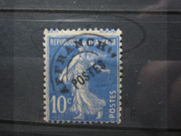 VEND BEAU TIMBRE PREOBLITERE DE FRANCE N° 52 , PIQUAGE DECALE , SANS GOMME !!! (c) - Used Stamps