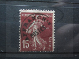 VEND BEAU TIMBRE PREOBLITERE DE FRANCE N° 53 , PIQUAGE DECALE , SANS GOMME !!! (c) - Used Stamps