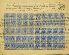 Belgique 1869-Bordereau Caisse D' Épargne. Cob Nr.: 27 (x50) .........................  (DD) DC-10113 - 1869-1883 Leopoldo II