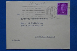 AB17 ESPANA BELLE CARTE  1958 BARCELONA   POUR GRONINGEN HOLANDA + AFFRANCHISSEMENT PLAISANT - Covers & Documents