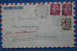 AB17 ESPANA BELLE LETTRE    1954 BARCELONA  POUR TRAESWEG   HOLANDA + AFFRANCHISSEMENT PLAISANT - Cartas & Documentos