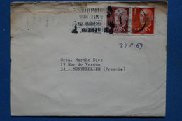 AB17 ESPANA BELLE LETTRE  1969  BARCELONA  POUR MONTPELLIER  + AFFRANCHISSEMENT PLAISANT - Brieven En Documenten