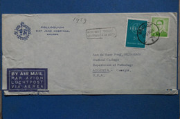 AB17 BELGIQUE  BELLE LETTRE  1959 BRUGGE   POUR AUGUSTA USA   + AFFRANCHISSEMENT PLAISANT - Cartas & Documentos