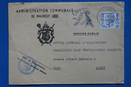 AB17 BELGIQUE    LETTRE   1912 MALMEDY POUR LIEGE    + AFFRANCHISSEMENT PLAISANT - Covers & Documents