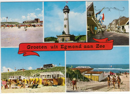 Groeten Uit Egmond Aan Zee - O.a. Vuurtoren En Paviljoen 'De Uitkijk' - (Holland) - Egmond Aan Zee