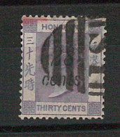 60758 -  HONG  KONG - STAMPS:  Michel  # 30  Used With Nice SHANGHAI SI Postmark - Gebraucht