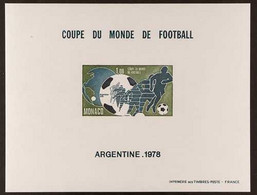 FOOTBALL Monaco 1978 Football World Cup Miniature Sheet Imperf, Maury BS 10 (ND), Never Hinged Mint. For More Images, Pl - Zonder Classificatie