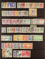 1937-52 FINE USED COLLECTION Incl. 1938-52 Set With 5s 1st Printing On Piece With 1940 Cds, Other 5s Shades (6) And £1 ( - Autres & Non Classés