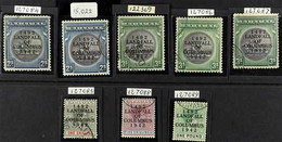 1942 "Landfall Of Columbus" Fine Used Group With 2s X2, 3s X3, Plus 1s, 5s, And £1, These All With RPS Or BPA Photo Cert - Autres & Non Classés