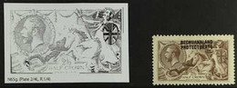 1913-24 2s6d Chocolate-brown Bradbury Seahorse Overprint, SG 88, Fine Mint, Showing Plate 2/4L Position R. 1/4 RE-ENTRY  - Autres & Non Classés