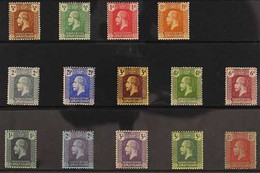 1921-26 KGV MSCA Wmk Definitive Set, SG 69/83, Very Fine Mint (14 Stamps) For More Images, Please Visit Http://www.sanda - Iles Caïmans