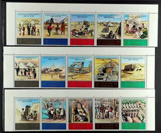 1969 "The Tragedy Of The Refugees" And "Tragedy In The Holy Lands" Both Complete Sets Of 30 In Marginal Se-tenant Strips - Jordanie