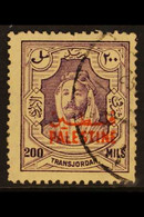 OCCUPATION OF PALESTINE 1948. 200m Violet, Perf 14, SG P14a, Very Fine Used For More Images, Please Visit Http://www.san - Jordanie