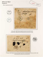 1880 -1893 OFFICIAL MAIL On Custom Printed Pages We See 1880 & 1893 Pokhara Received Kathmandu Covers, 1883 & 1884 Kalai - Népal