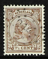 1891-94 7½c Brown Wilhelmina (SG 149a, NVPH 36), Used With Scarce "244" (UITHUIZEN) Numeral Cancel. Seldom Seen. For Mor - Autres & Non Classés