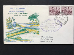 COCOS (Keeling Islands) 1963 First Day Of First Issue To Sydney - Cocos (Keeling) Islands