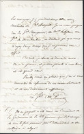 Autographe Signature Lettre Joseph Auguste Jean Marie Pourcet Marquis D'Arnéguy Général Politicien - Autres & Non Classés
