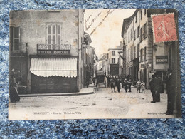 Carte Postale Marcigny Rue De L’Hotel-de-Ville  Commerces Voir Photos - Altri Comuni