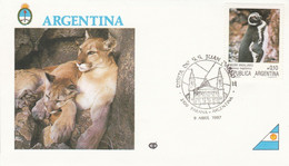 ARGENTINE FDC 1987 VISITE PAPE JEAN PAUL A PARANA - Covers & Documents