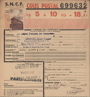 Guerre 40 Colis Postal YT 208 Livraison Domicile Brun Et Bleu 3,0 Légion Française Des Combattants Limoges Colis Pr STO - WW II