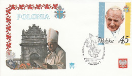 POLOGNE FDC 1987 VISITE PAPE JEAN PAUL A SZCZECIN - Maschinenstempel (EMA)