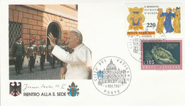 VATICAN FDC 1987 RETOUR PAPE JEAN PAUL - Machines à Affranchir (EMA)