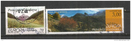 ANDORRA / ANDORRE. Europa 1999. Vallées Et Montagnes D'Andorre (Vallées D'Incles & De Sorteny). 2 T-p Oblitérés - Oblitérés