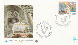 VATICAN 1986 ARRIVEE PAPE JEAN PAUL AU CANADA - Franking Machines (EMA)