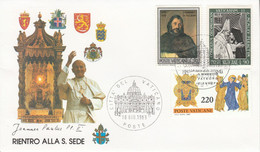 VATICAN 1989 RETOUR PAPE JEAN PAUL II - Franking Machines (EMA)