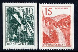 YUGOSLAVIA 1958 Definitive Coil Stamps  MNH / **.  Michel 839-40 - Nuovi