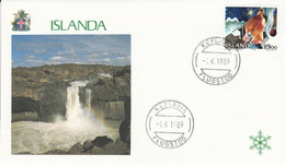 ISLANDE 1989 VISITE  PAPE JEAN PAUL II - Storia Postale