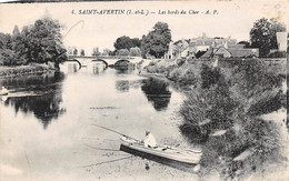 Saint-Avertin        37       Les Bords Du Cher.  Pêcheur à La Ligne En Bateau    N° AP 4   (voir Scan) - Saint-Avertin