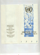 Nations Unies 1992 - Carte De Voeux Office De Genève Avec Bloc De 4 Timbres  (Vienne 141/144) Oblitérée - Used - Briefe U. Dokumente