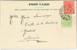 59464 - SOUTH  AUSTRALIA - POSTAL HISTORY:  POSTCARD From ADELAIDE To SPAIN 1905 - Cartas & Documentos