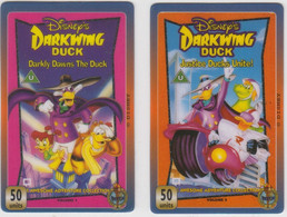 UK Phonecard Disney Darkwing Duck Pair Cards - Mint Remote Memory - Emissioni Imprese