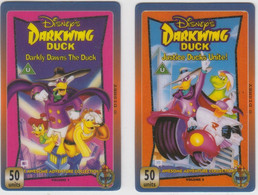UK Phonecard Disney Darkwing Duck Pair Cards - Mint Remote Memory - [ 8] Firmeneigene Ausgaben