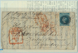 68792 - SOUTH AUSTRALIA - Postal History -  SG 3 Su COVER  To LONDON  1857 - Brieven En Documenten