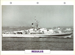 (25 X 19 Cm) (29-9-2021) - V - Photo And Info Sheet On Warship -  Germany Navy - Regulus - Bateaux