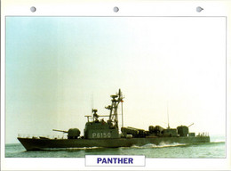 (25 X 19 Cm) (29-9-2021) - V - Photo And Info Sheet On Warship -  Germany Navy - Panther - Boats