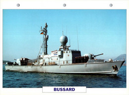 (25 X 19 Cm) (29-9-2021) - V - Photo And Info Sheet On Warship -  Germany Navy - Bussard - Boats