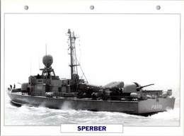 (25 X 19 Cm) (29-9-2021) - V - Photo And Info Sheet On Warship -  Germany Navy - Sprerber - Boats