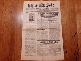 1940 Zeitung Angelner Landpost Schlei Bote 6. November 1940 Kappeln - Alemán