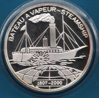 BENIN 1000 FRANCS CFA 2000 Argent 999‰ Silver  PROOF BATEAU A VAPEUR STEAMSHIP - Benín