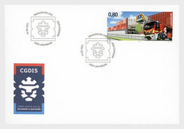 Luxembourg 2021 Opening CNIS Fire And Rescue Corps Engine CGDIS Truck 1v FDC PJ - Nuevos
