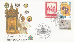 VATICAN 1988 RETOUR PAPE JEAN PAUL II - Franking Machines (EMA)